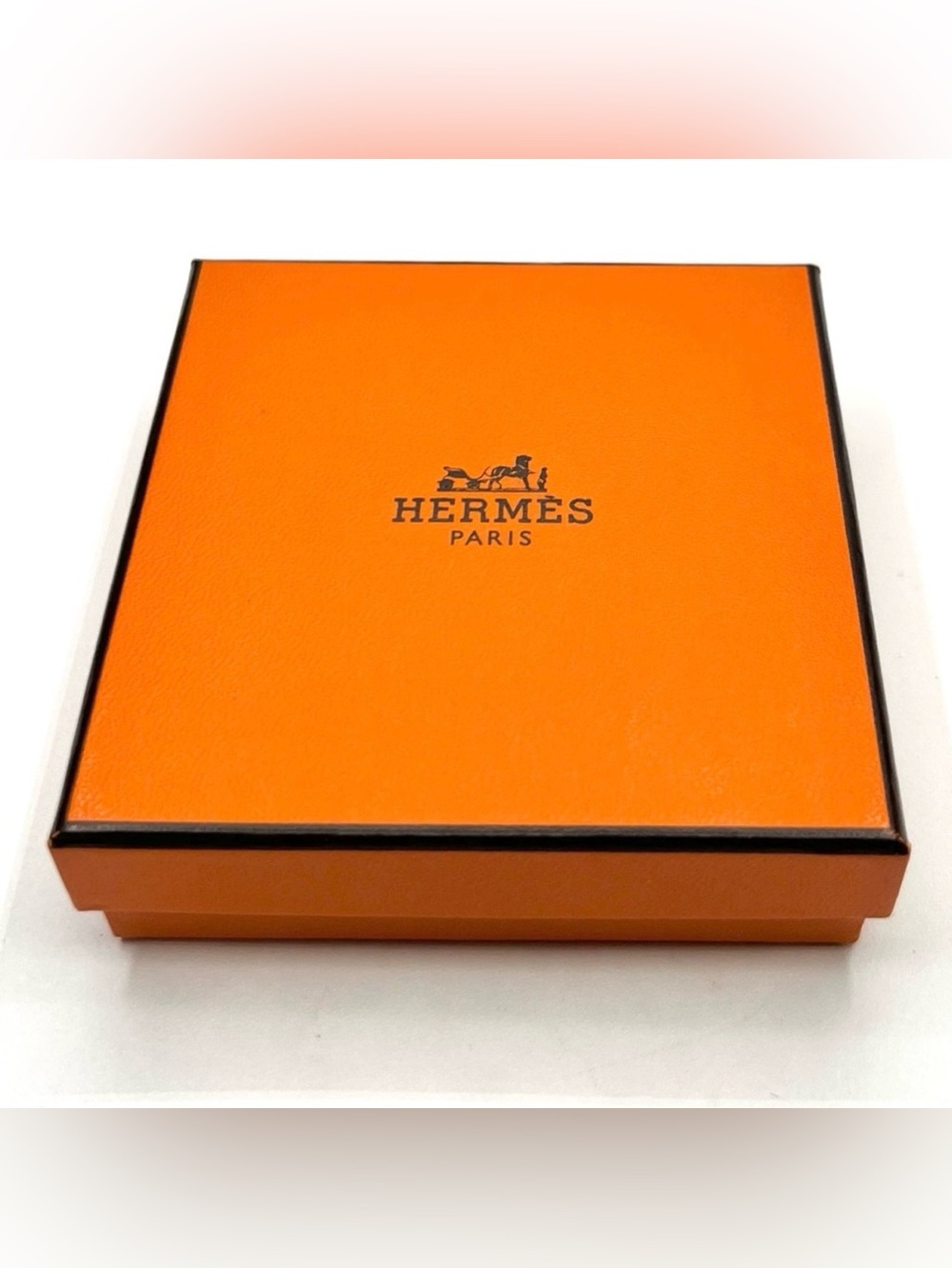 Hermes Square Empty Jewelry Box 3.5”x3.5” GUC in Orange